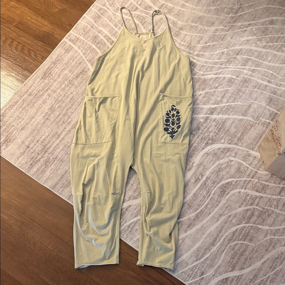 Free People Pants - Free People Movement Pale Green Hot Shot Onsie